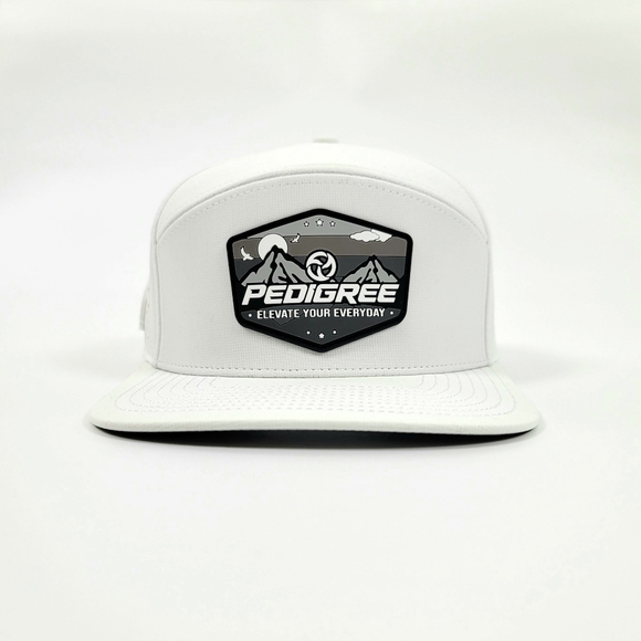 Pedigree SW | 6-Panel Waterproof Snapback Hat with 3D PVC Patches - White - Picture 2 of 3